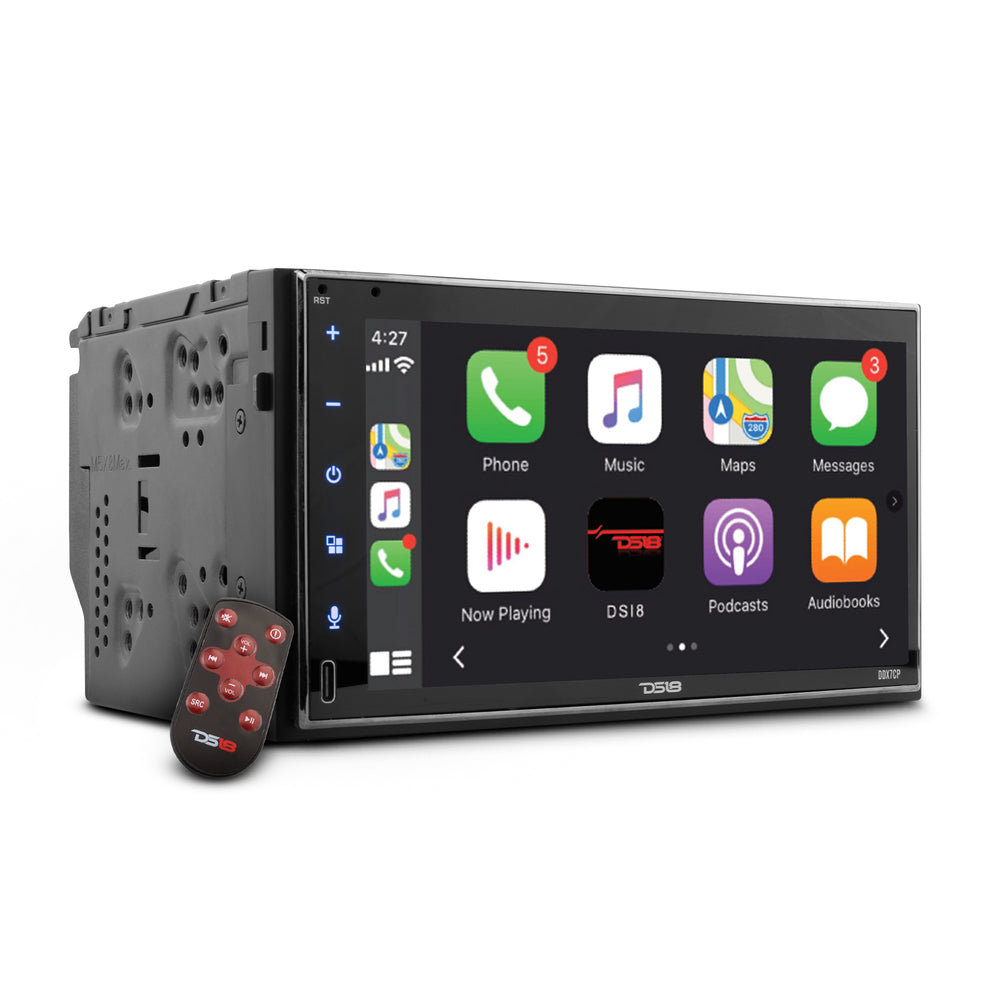 DS18 7" Touchscreen Mechless Double-DIN Headunit with Bluetooth, USB, Mirror Link And Car play