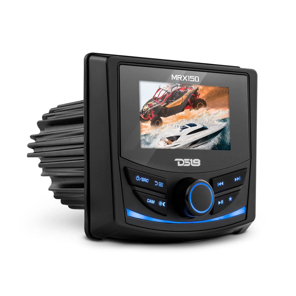 DS18 Marine and Powersports Headunit 3" Color TFT screen , 2 Zones, 4 volts Output, BT, RDS 4 X 50 Watts