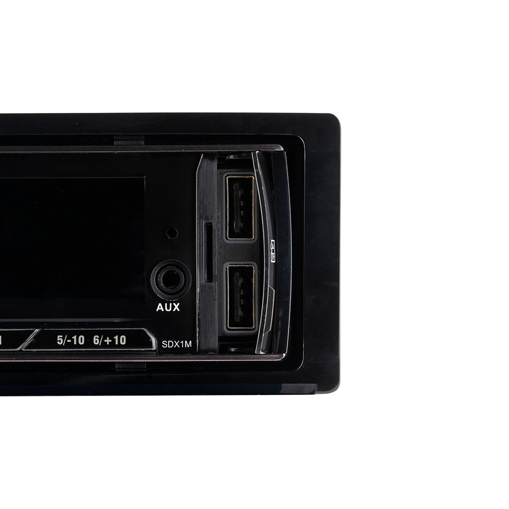 DS18 SDX1 Single Din Digital Media Receiver Mech-Less Player, Bluetooth, Dual USB ,7 Volt Preouts