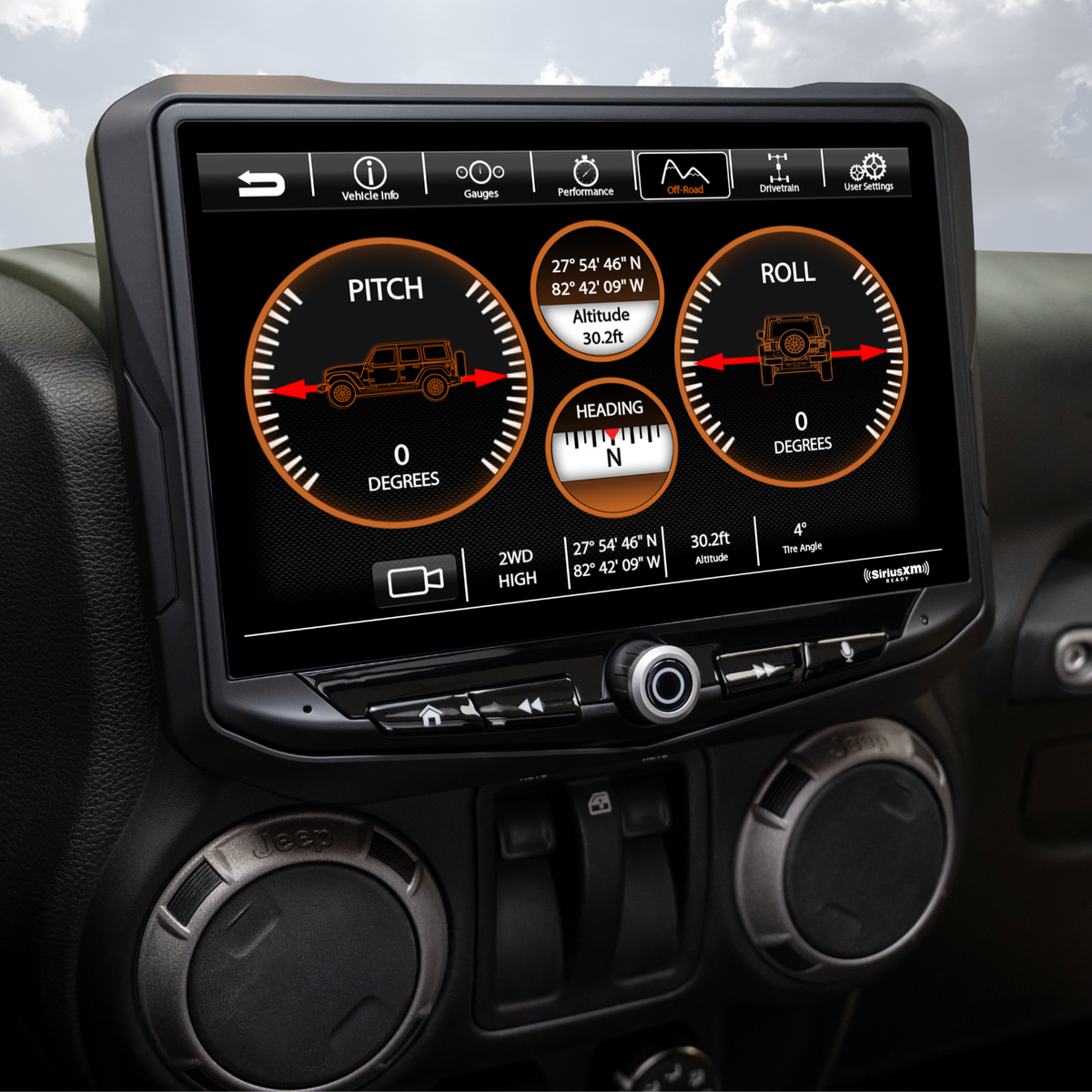 Stinger Jeep Wrangler JK (2011-2018) HEIGH10 10" Radio Fully Integrated Kit | Displays Vehicle Information and Off-Road Mode