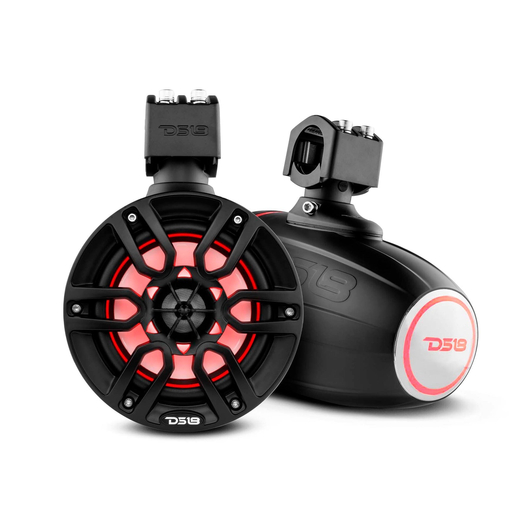 DS18 HYDRO NXL-X6TP 6.5" Marine Water Resistant Wakeboard Tower Speakers with Integrated RGB LED Lights 300 Watts