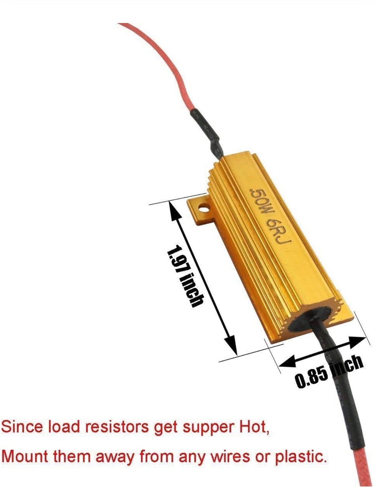 Load Resistor 50w for Hyper Flash Turn Signals (2pc)